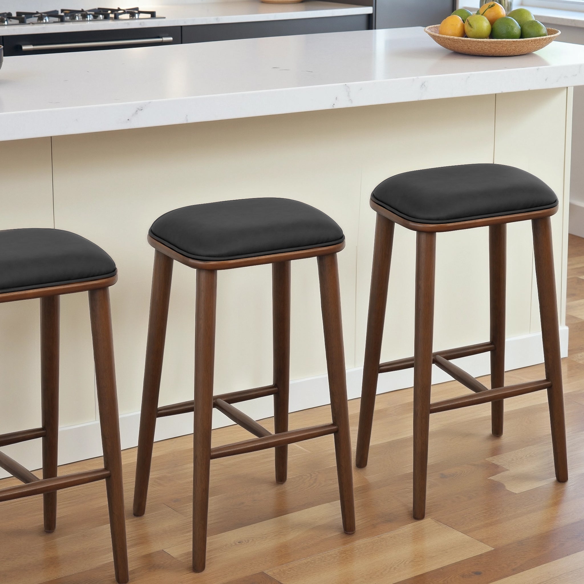 Ashcroft - Jason PU Leather Bar Stool