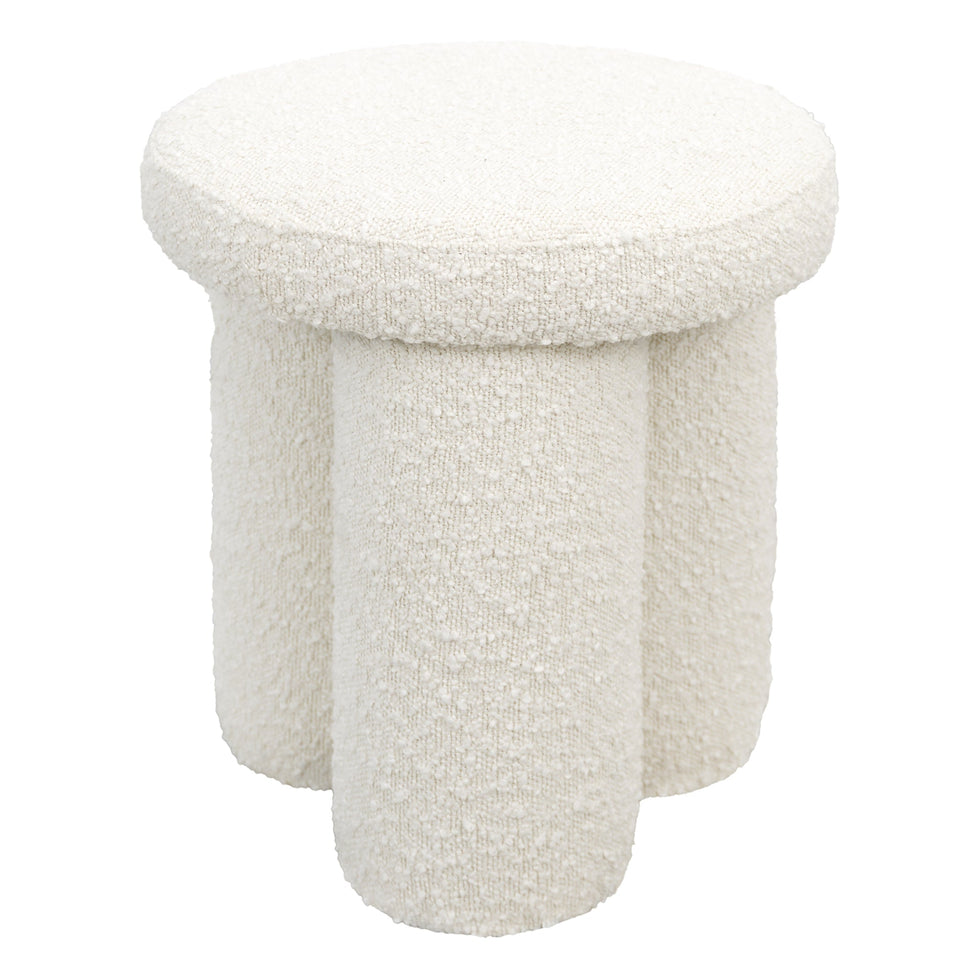 Ashcroft - Wesley Ivory Boucle Stool