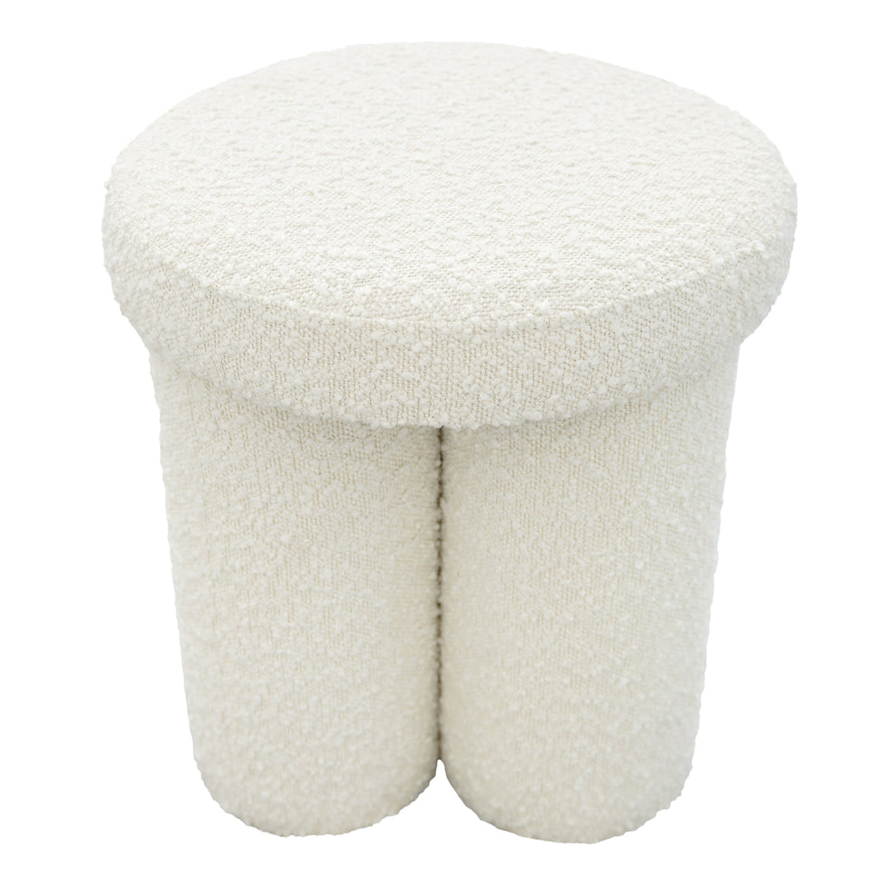 Ashcroft - Wesley Ivory Boucle Stool