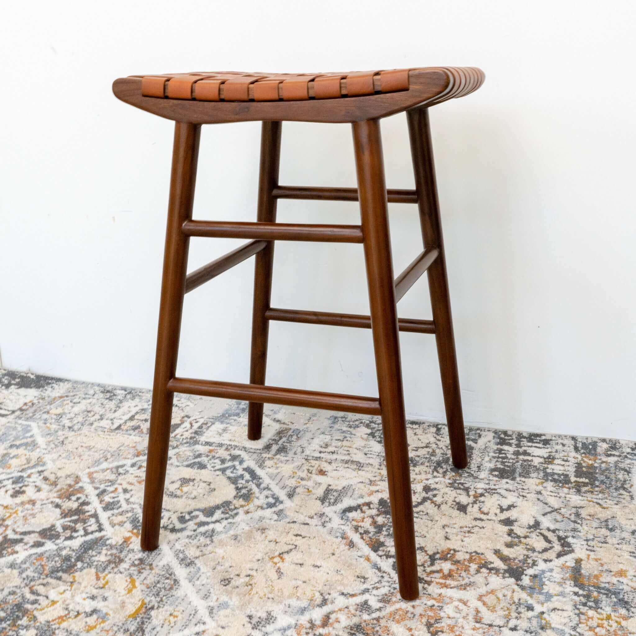 Ashcroft - Maya 30" Genuine Leather Stool in Tan
