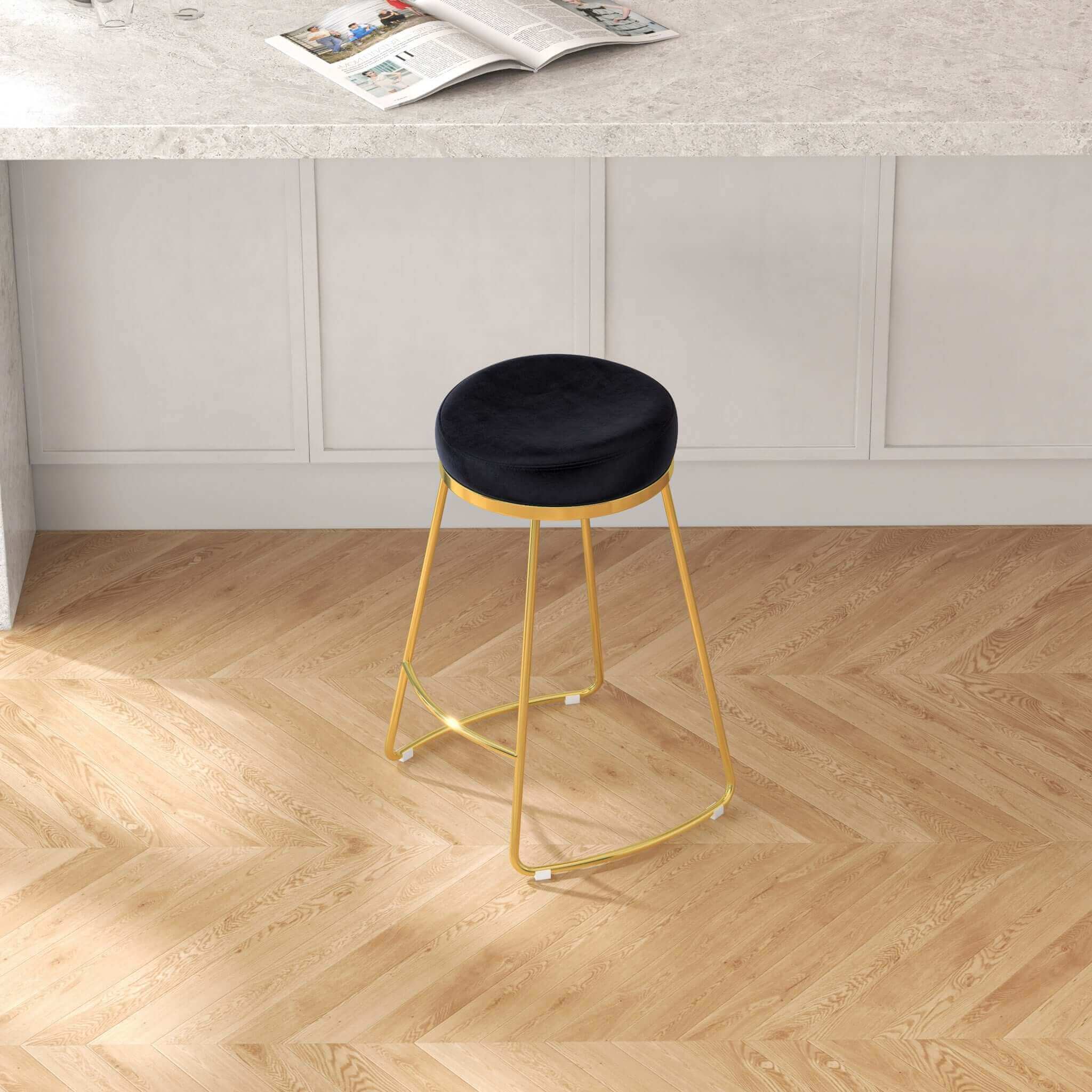 Ashcroft - Jane 26" Luxury Upholstered Stool