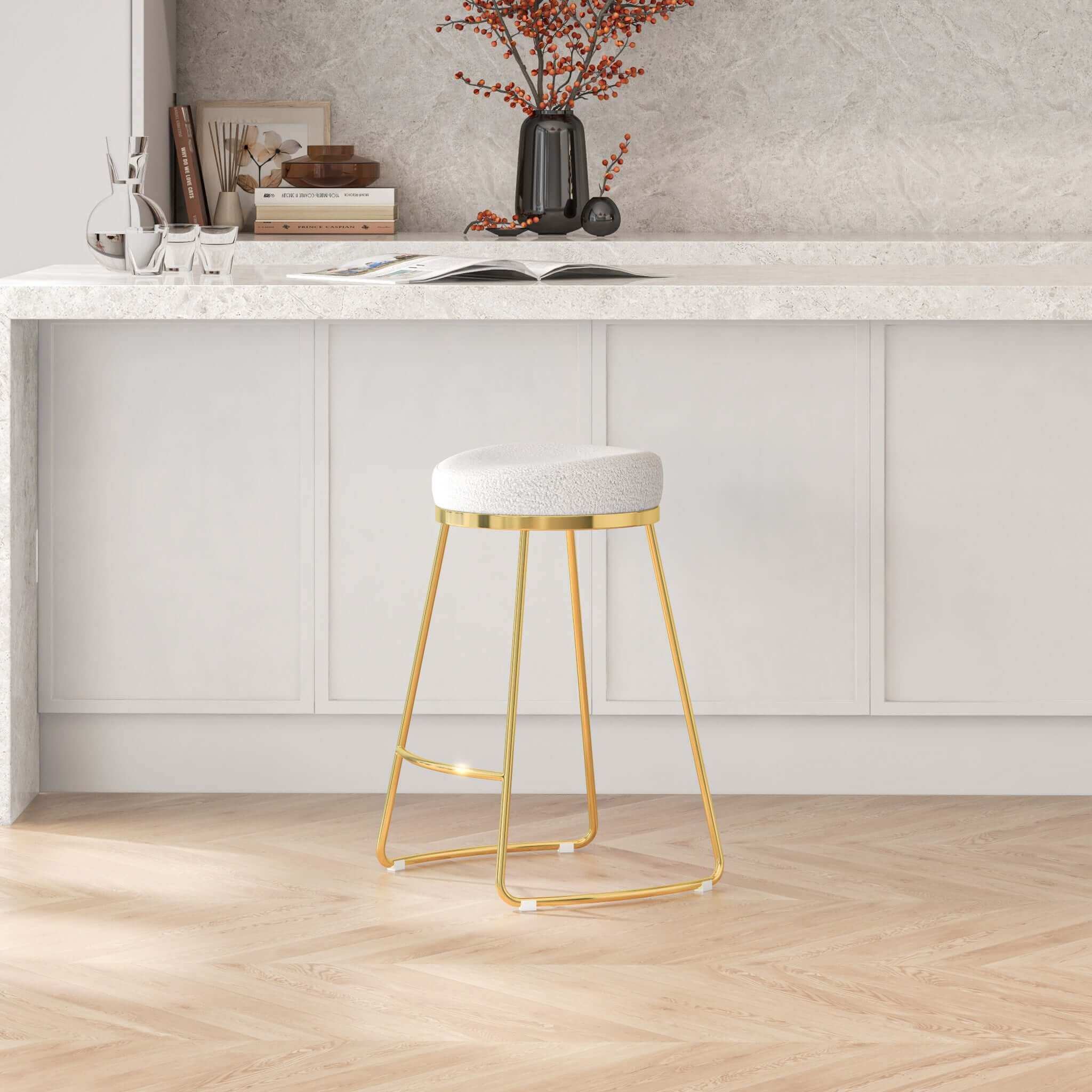 Ashcroft - Jane 26" Luxury Upholstered Stool