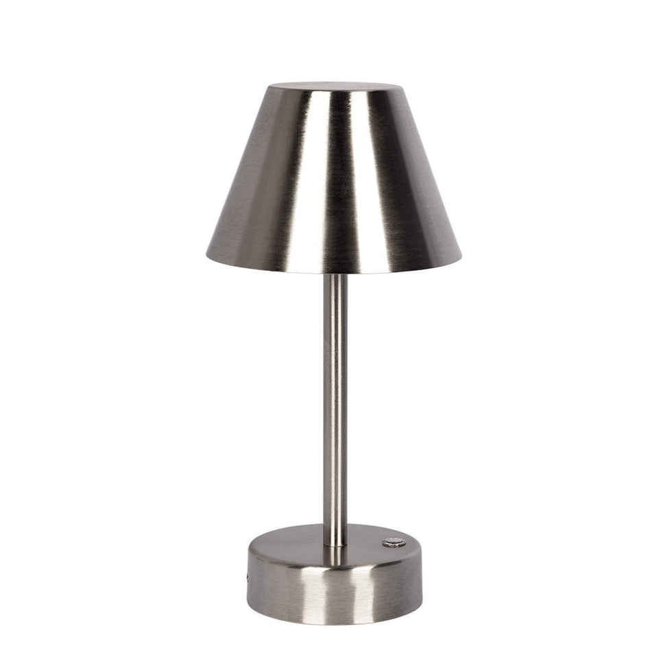 Ashcroft - Elegance Rechargeable LED Table Lamp Brushed Nickel LED Touch Switch