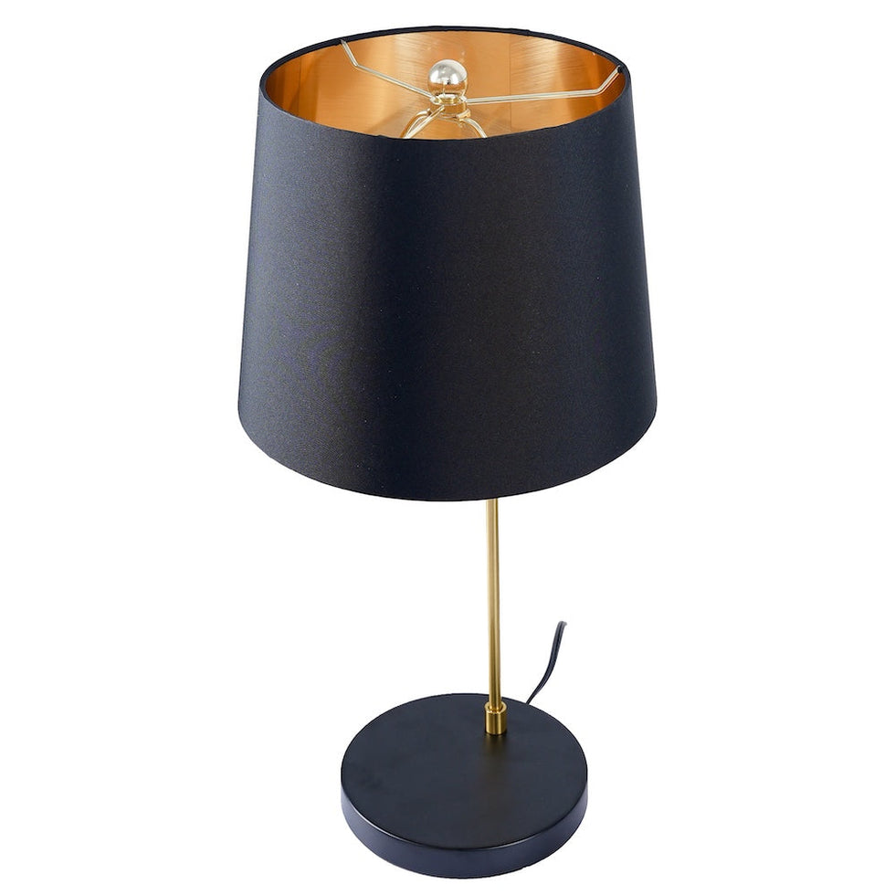 Ashcroft - Lustrous Table Lamp - Black outer and Gold inner