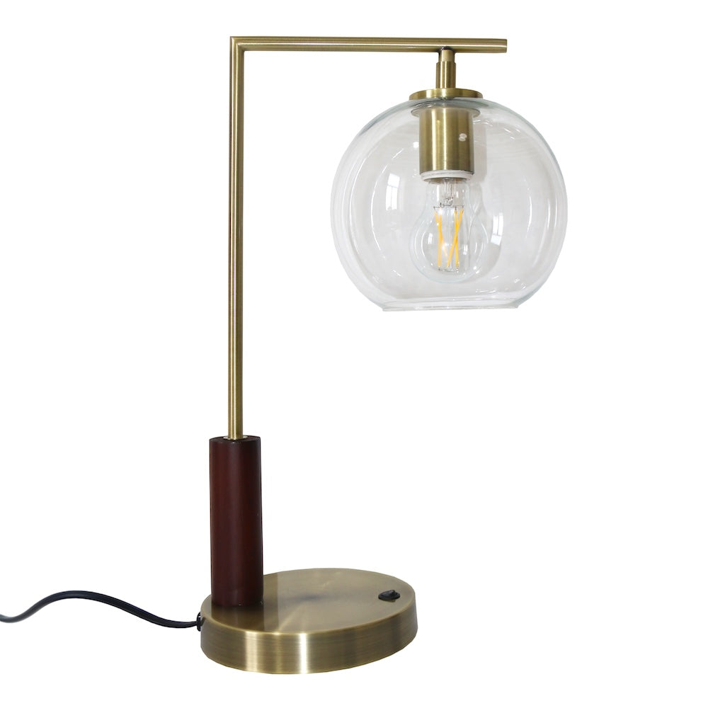Ashcroft - Wander Right Angle Glass Table Lamp - Bronze
