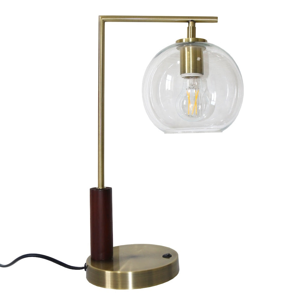 Ashcroft - Wander Right Angle Glass Table Lamp - Bronze