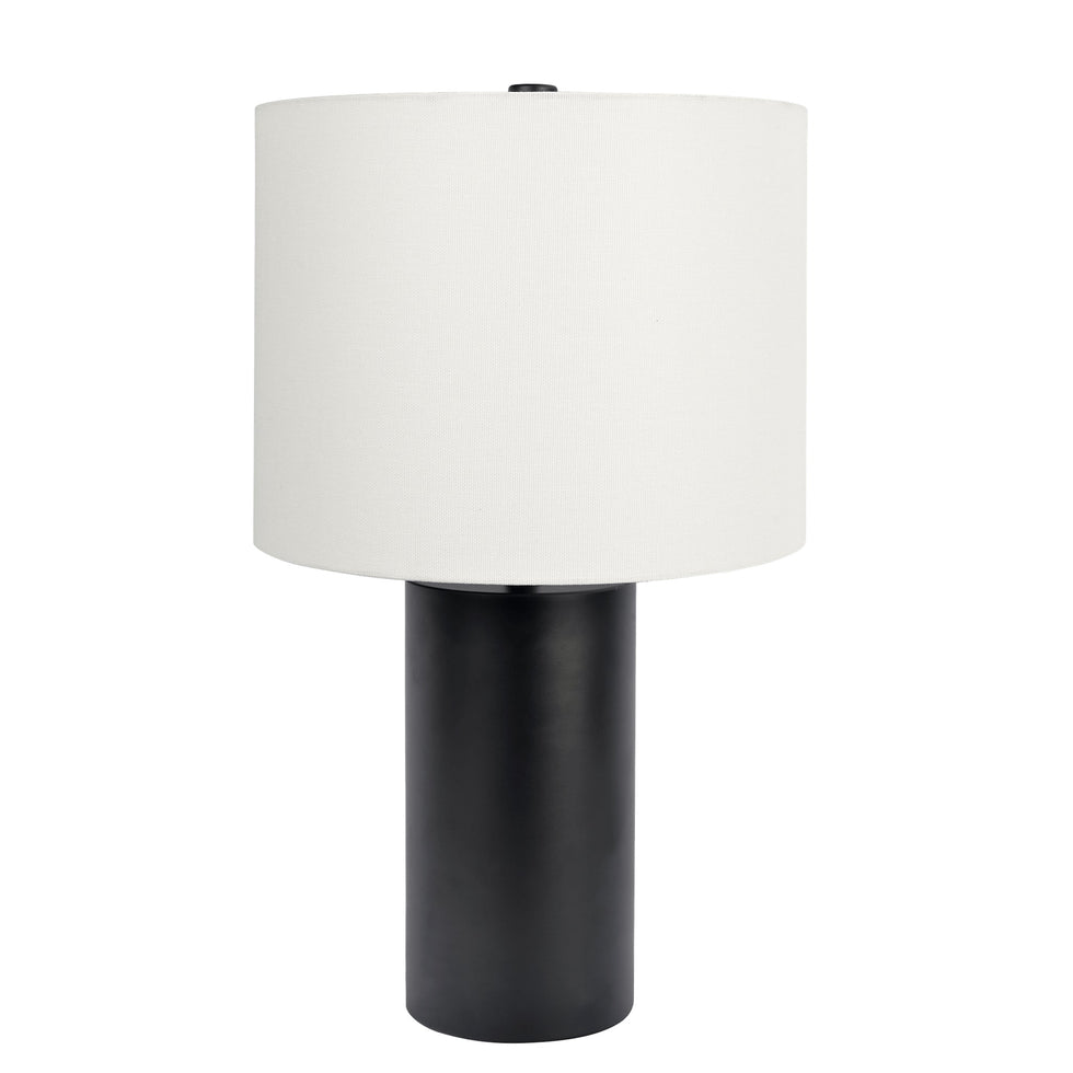 Ashcroft - Aura Black Table Lamp with On/Off Switch Black Block Base