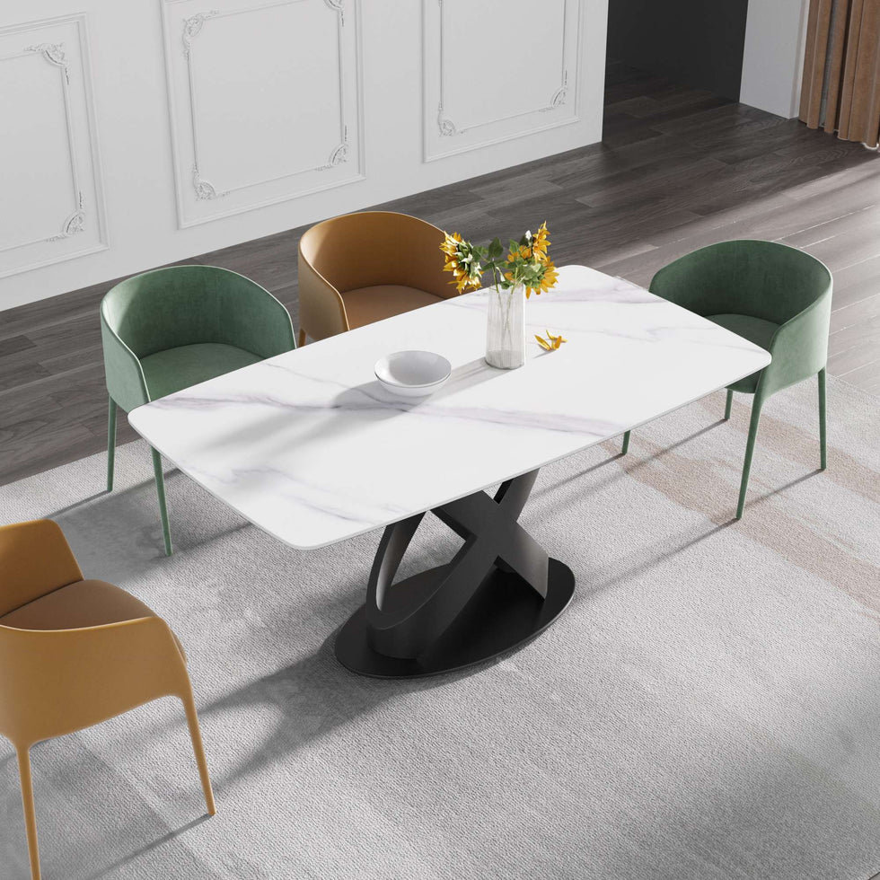Crenus - Luserna Curved Rectangular Dining Table