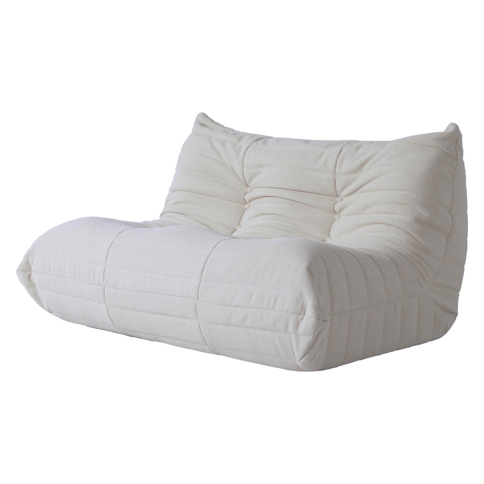 Crenus - Caterpillar 53.15″ Floor Loveseat Sofa Teddy Velvet