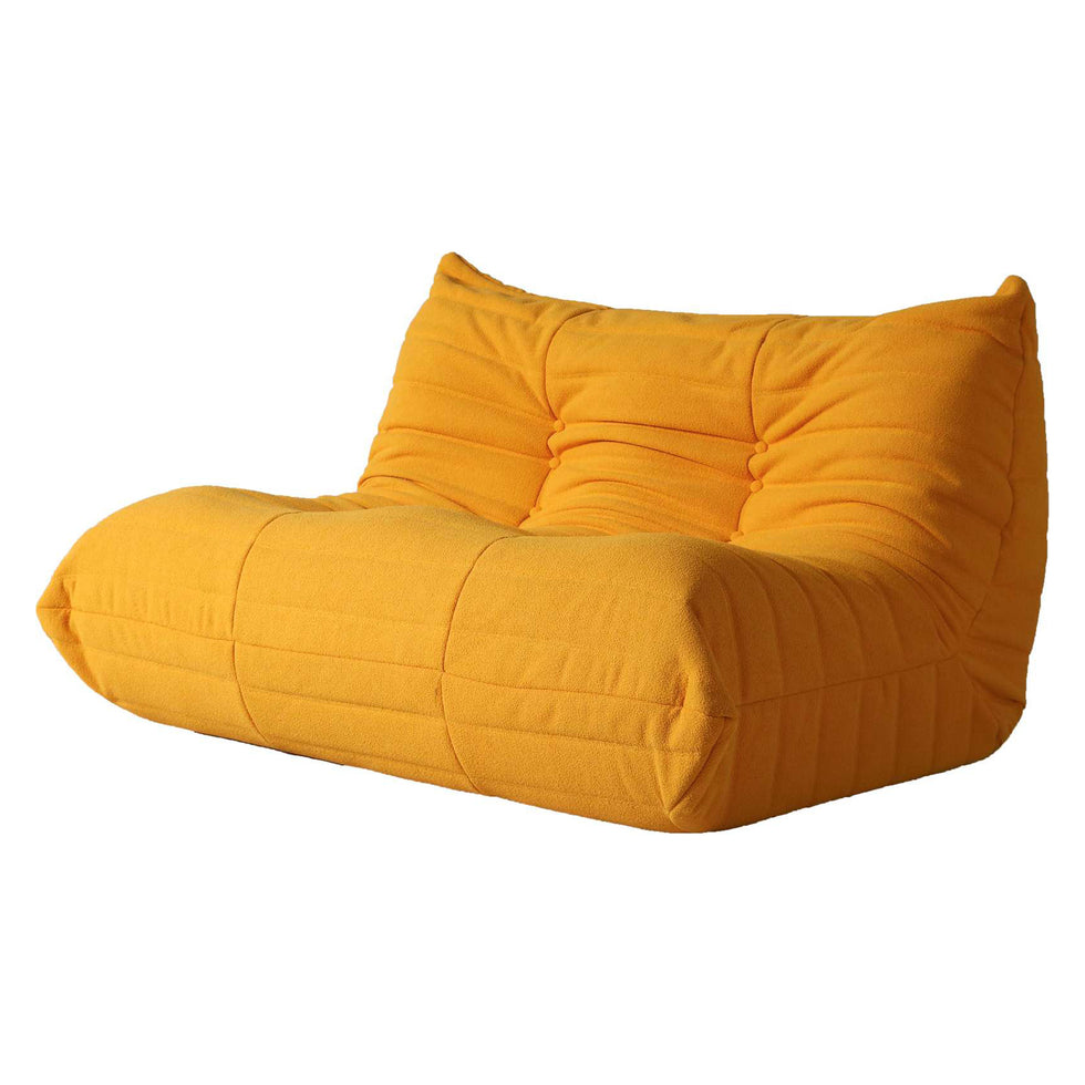 Crenus - Caterpillar 53.15″ Floor Loveseat Sofa Teddy Velvet