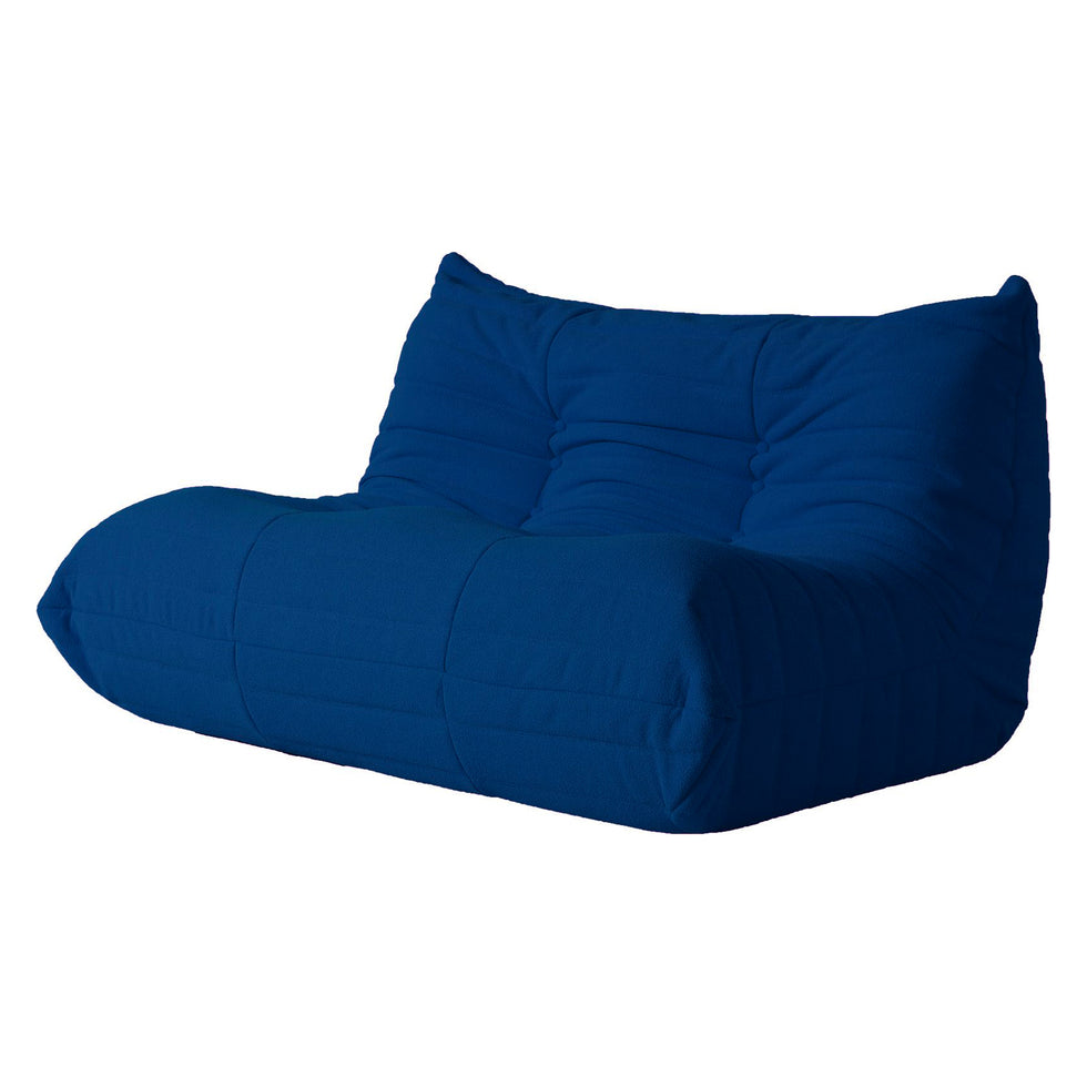 Crenus - Caterpillar 53.15″ Floor Loveseat Sofa Teddy Velvet