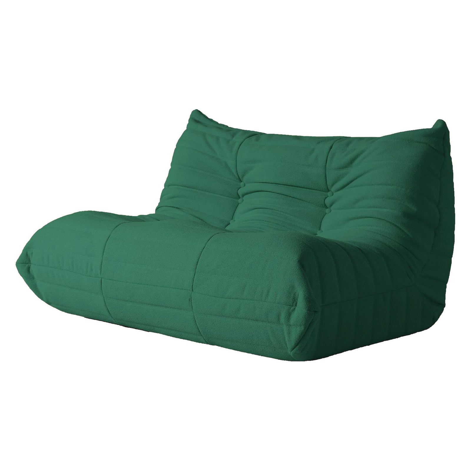 Crenus - Caterpillar 53.15″ Floor Loveseat Sofa Teddy Velvet