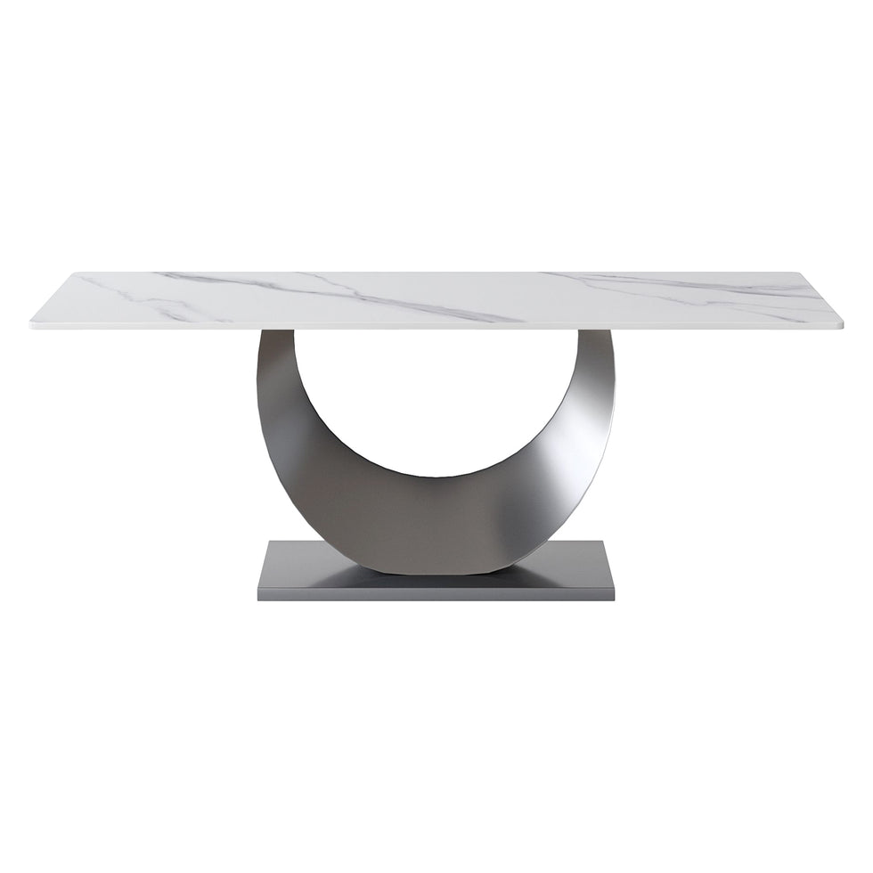 Crenus - Mezzaluna Rectangular Dining Table