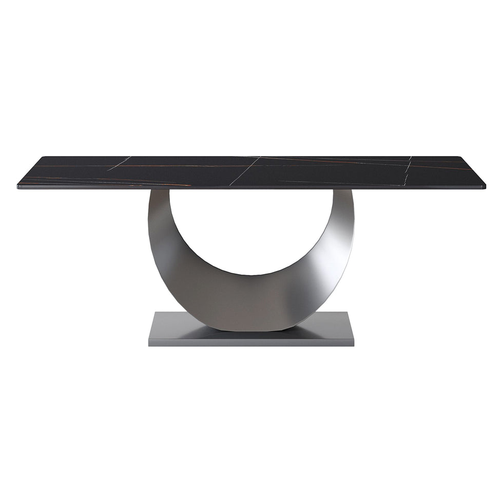 Crenus - Mezzaluna Rectangular Dining Table