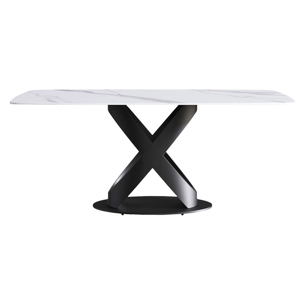 Crenus - Luserna Curved Rectangular Dining Table