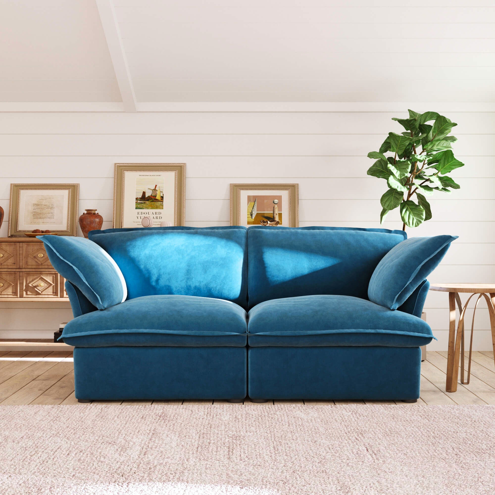 Crenus - Softspot 82.66" Loveseat Couch Sofa Cover
