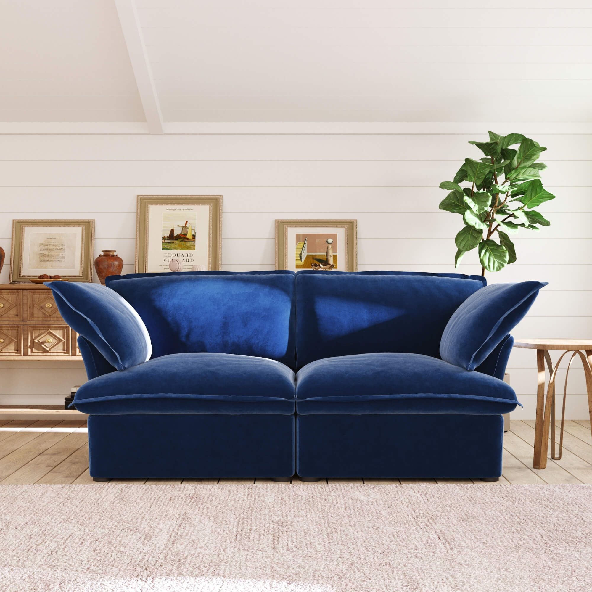 Crenus - Softspot 82.66" Loveseat Couch Sofa Cover