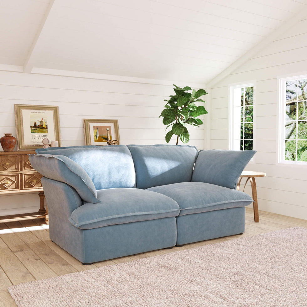 Crenus - Softspot 82.66" Loveseat Couch Sofa Cover