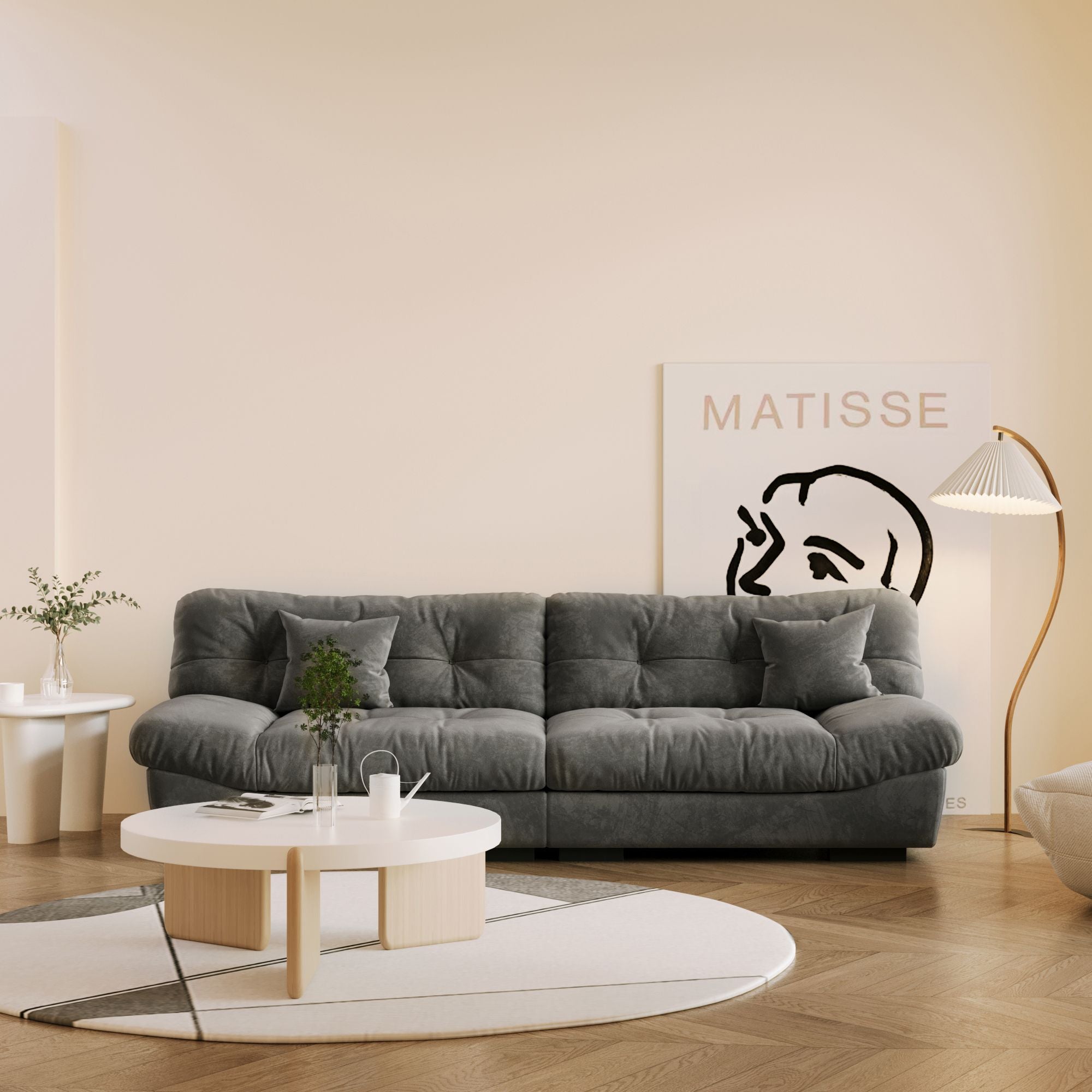 Crenus - Soffice Microfiber Suede Pet-friendly Sofa