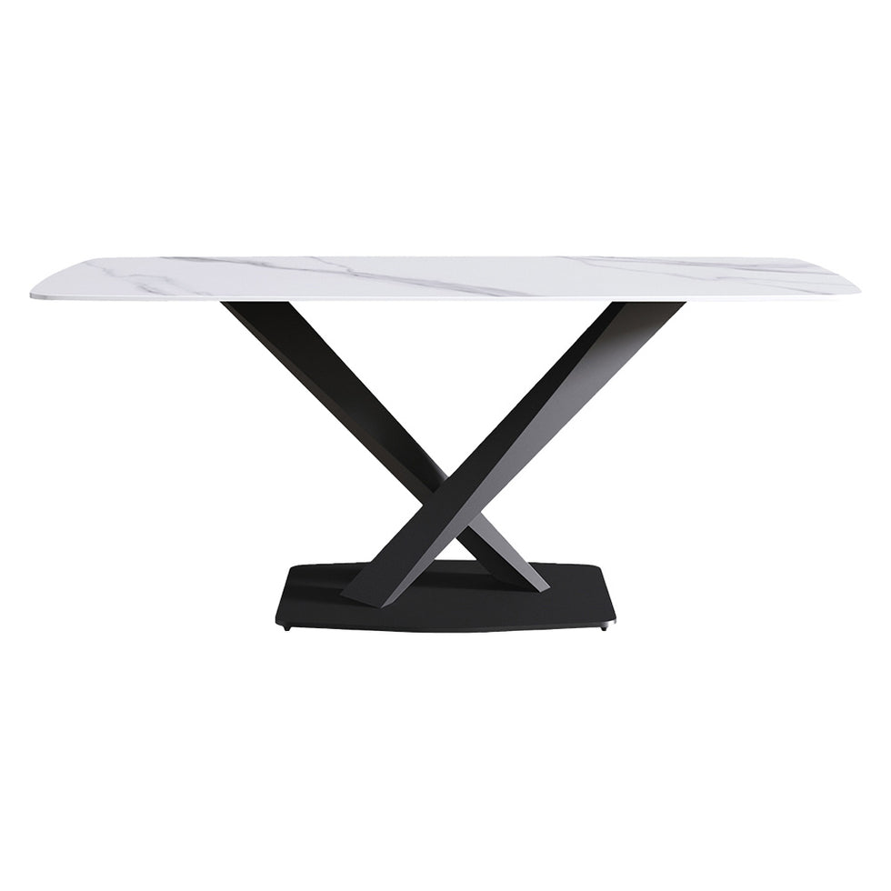 Crenus - Lavina Curved Rectangular Dining Table