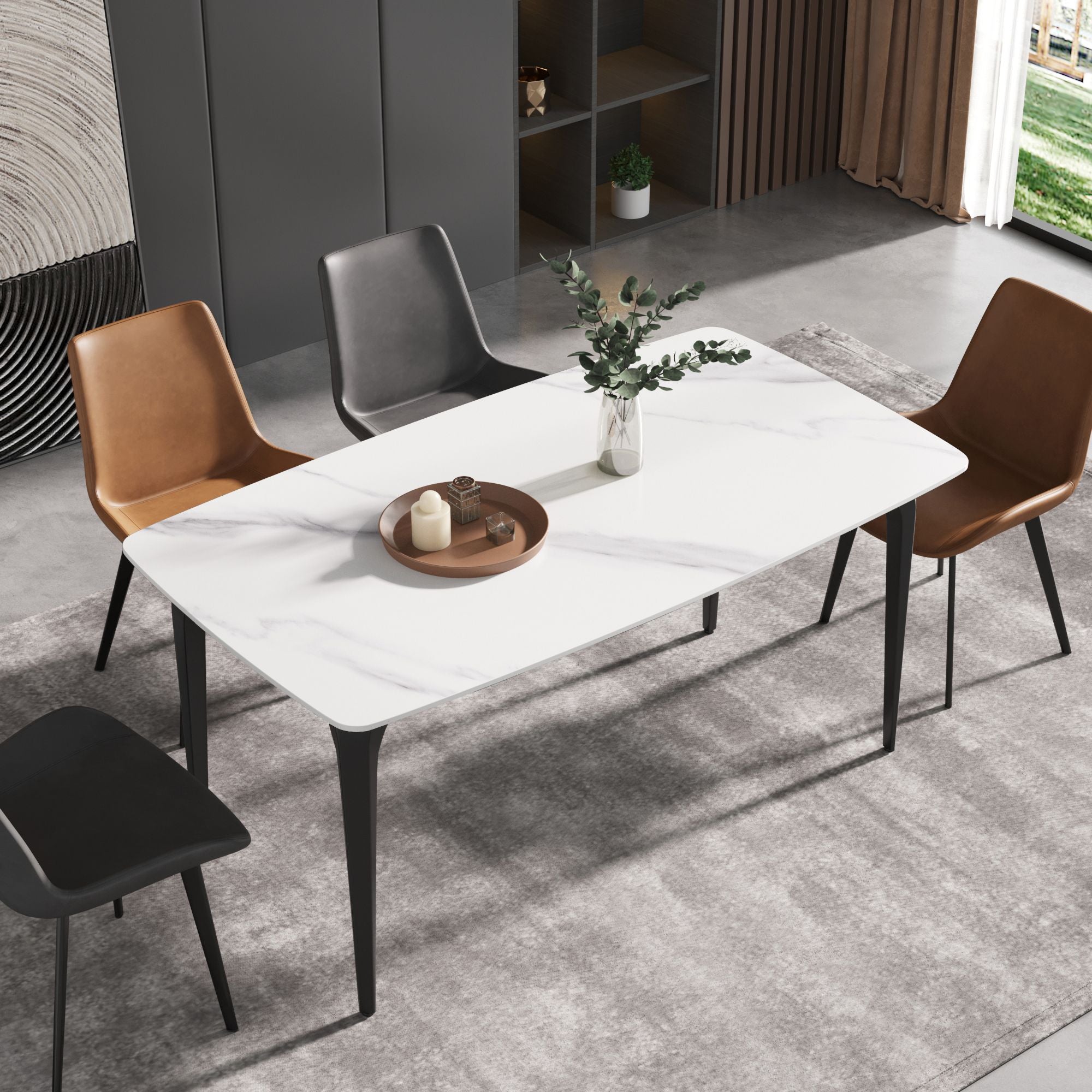 Crenus - Sicilia Curved Rectangular Dining Table
