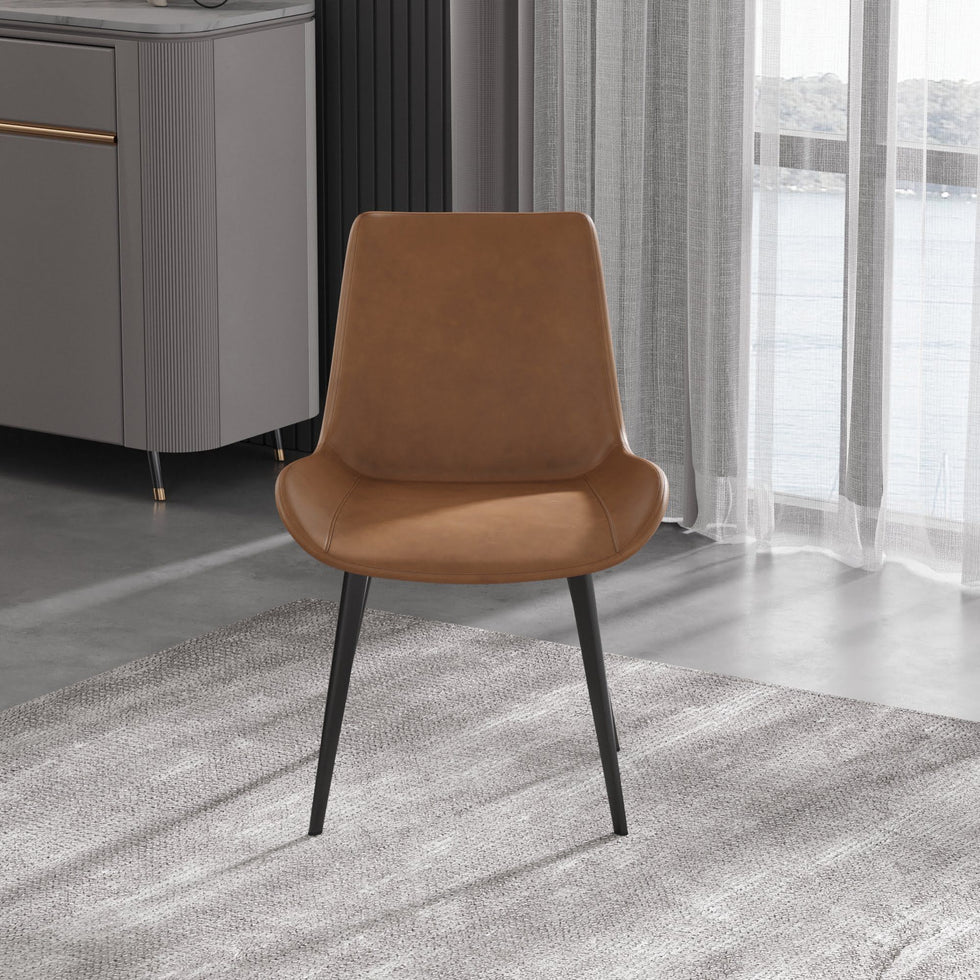 Crenus - Peterann Brown Leather Dining Chair Set of 2