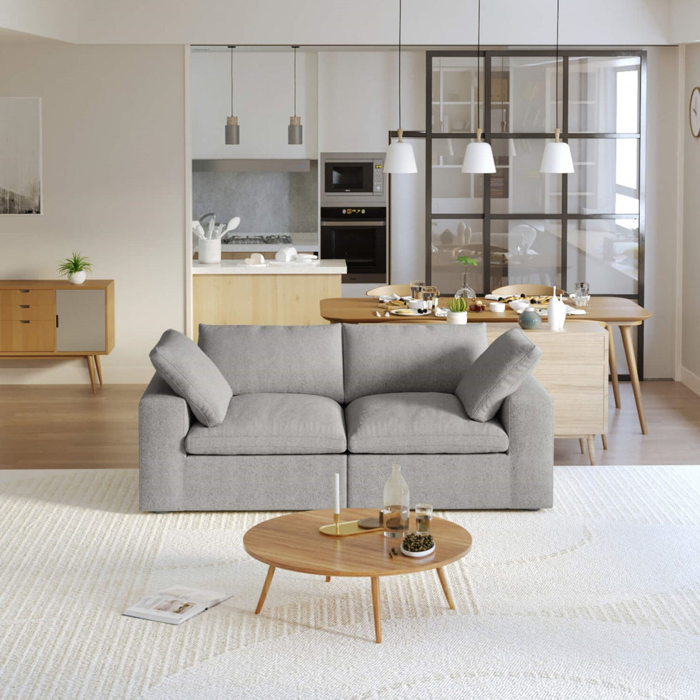 Crenus - Cloud 80.3" Modular Sofa-LoveSeat Removable Sofa Cover