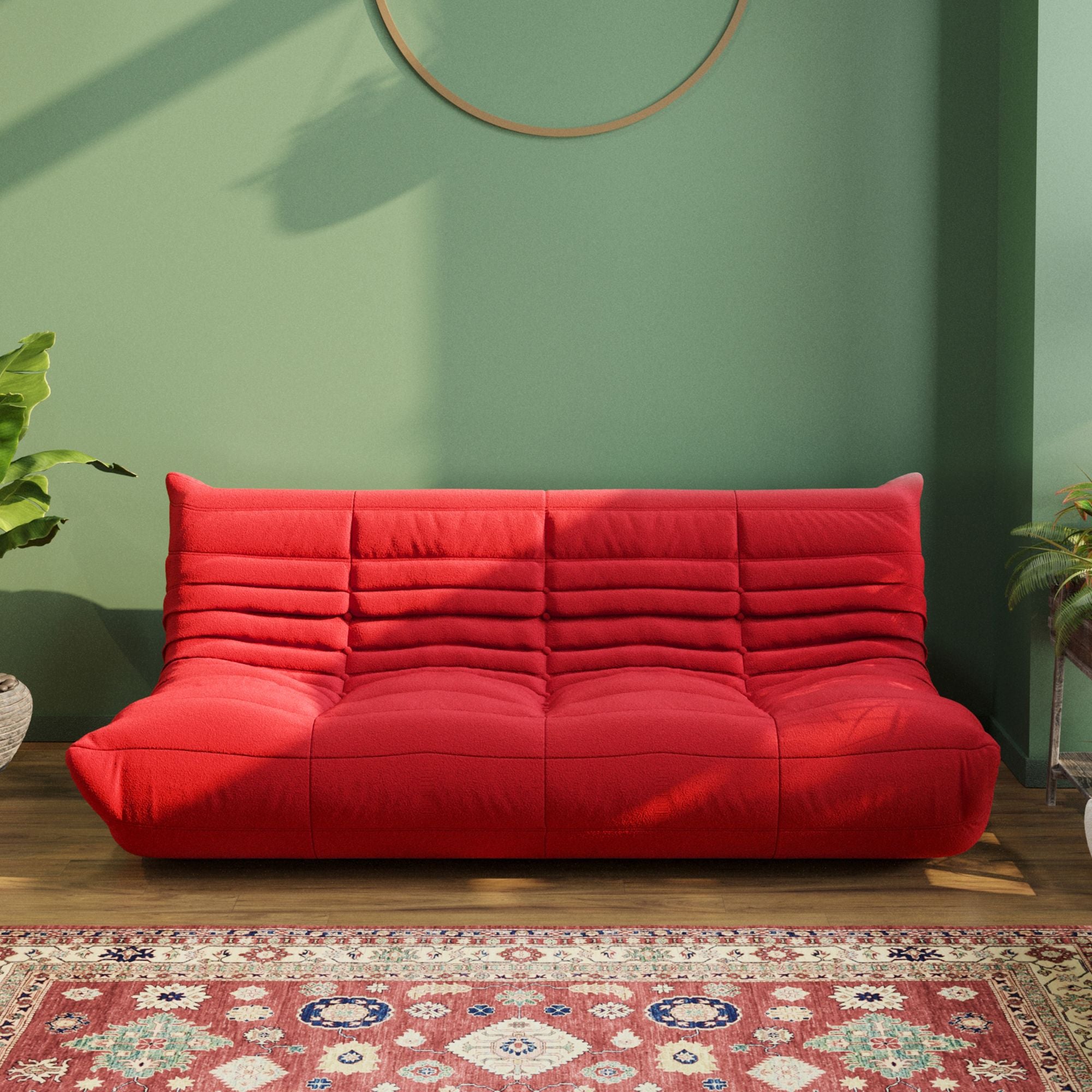 Crenus - Caterpillar 68.9" 3 Seater Floor Sofa