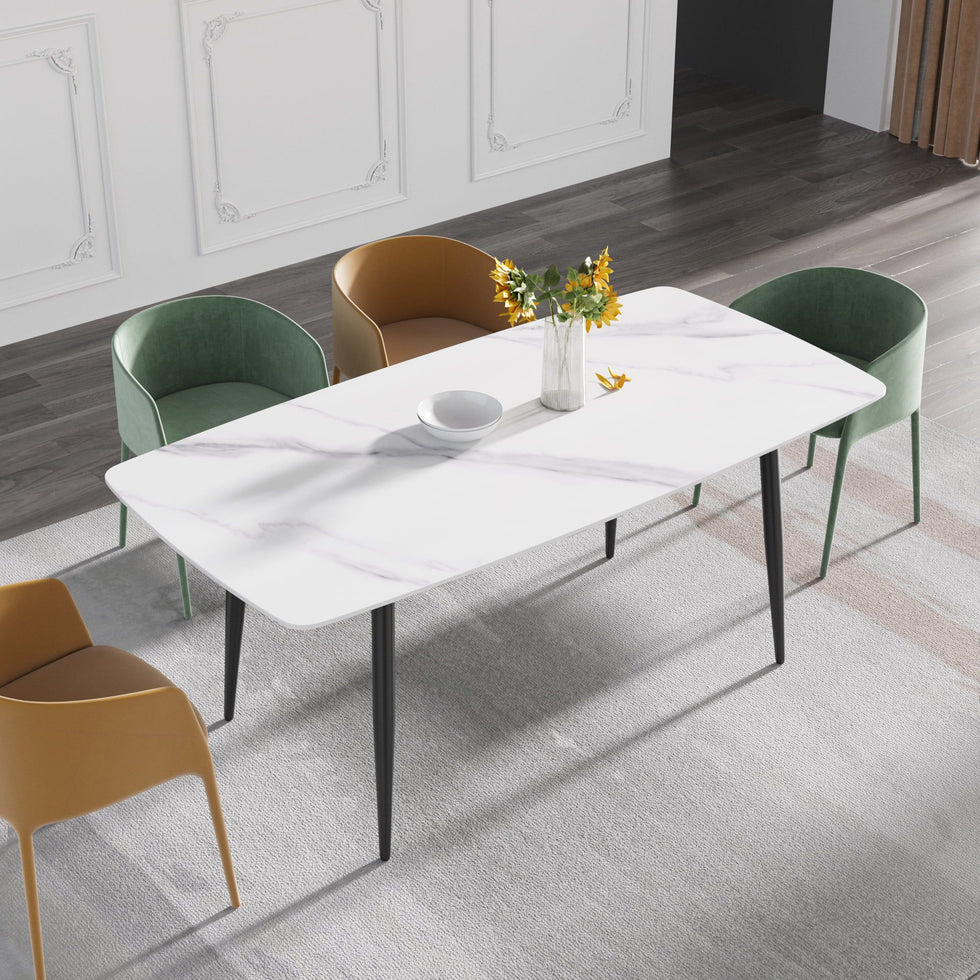 Crenus - Cavaliere Curved Rectangular Dining Table