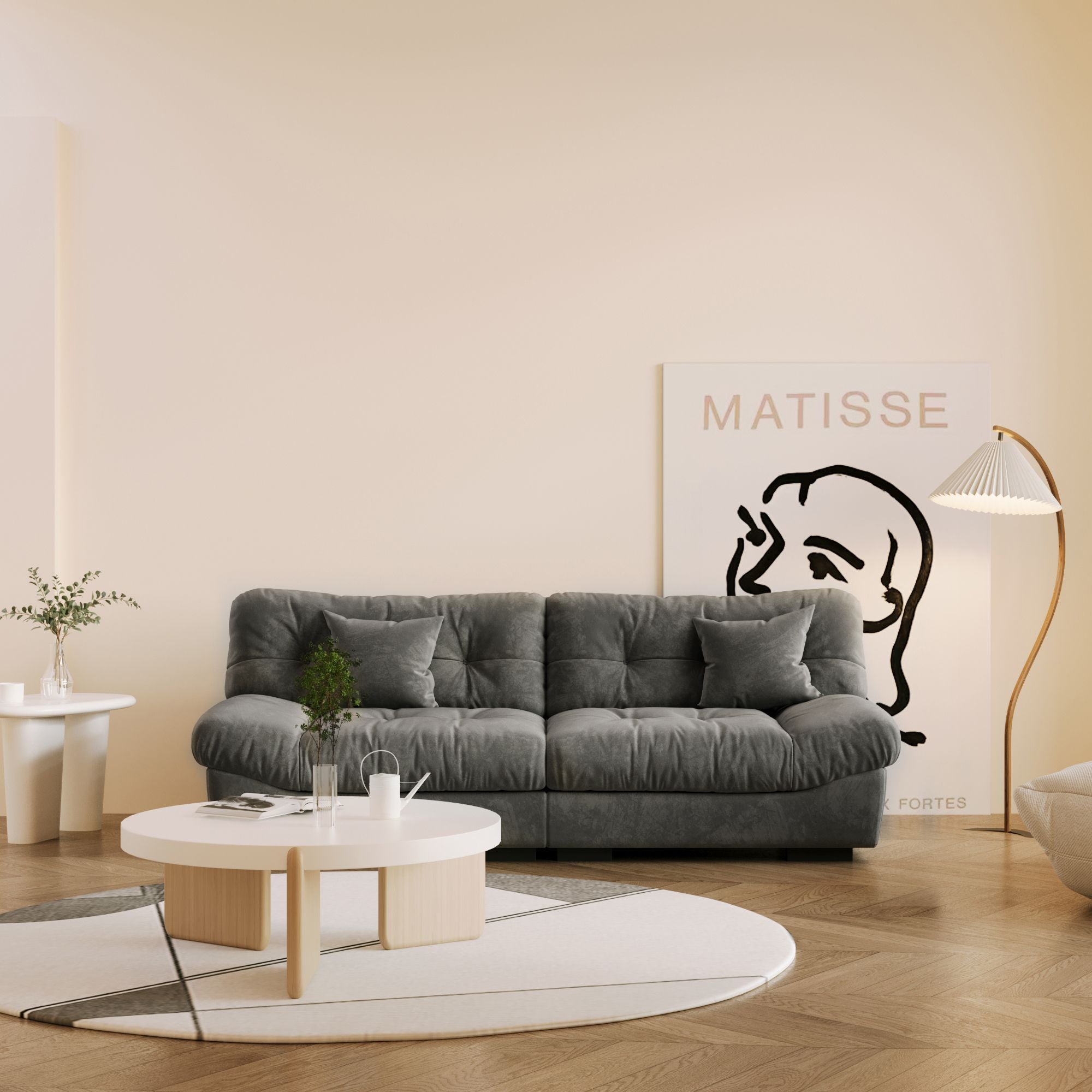 Crenus - Soffice Microfiber Suede Pet-friendly Sofa