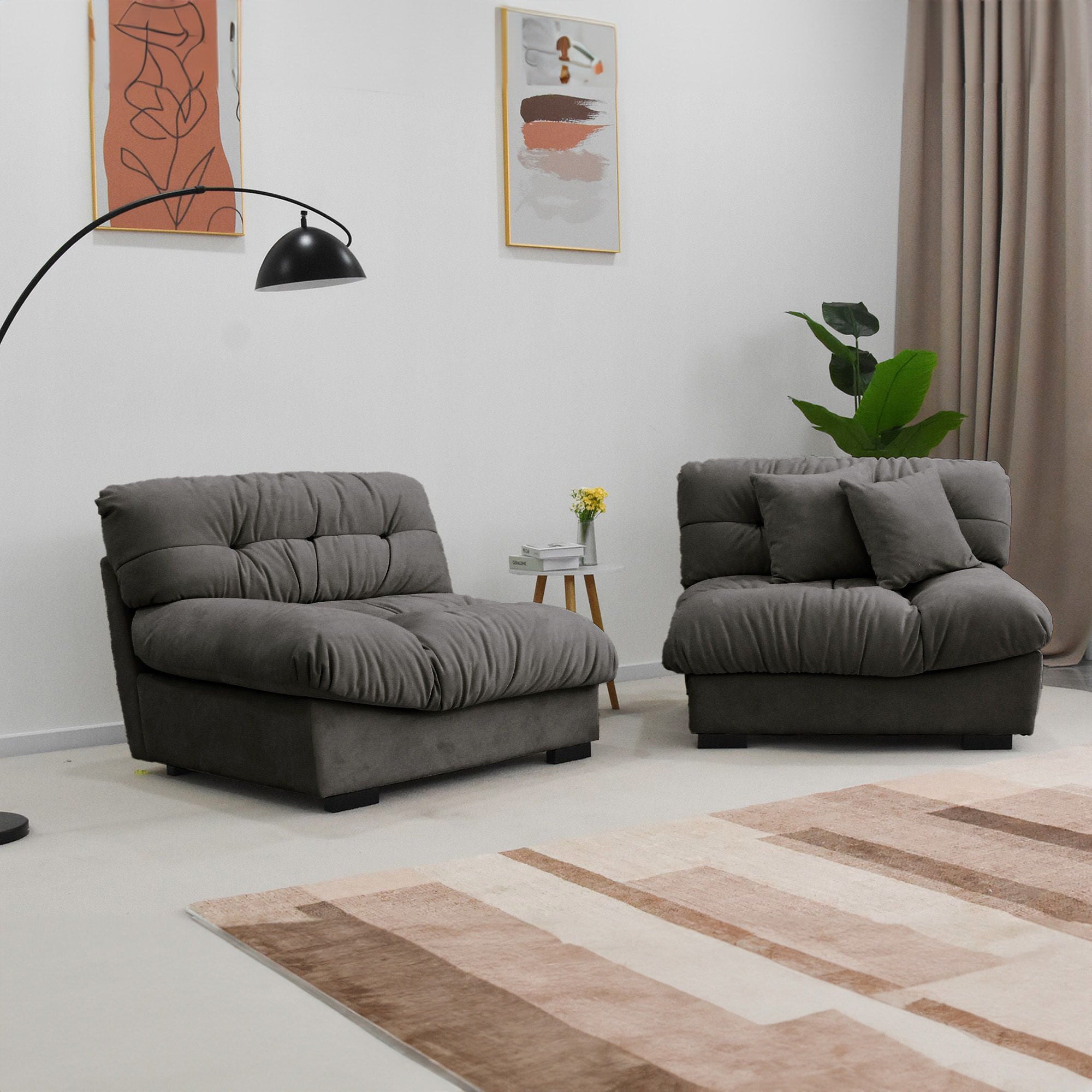 Crenus - Soffice Microfiber Suede Pet-friendly Sofa