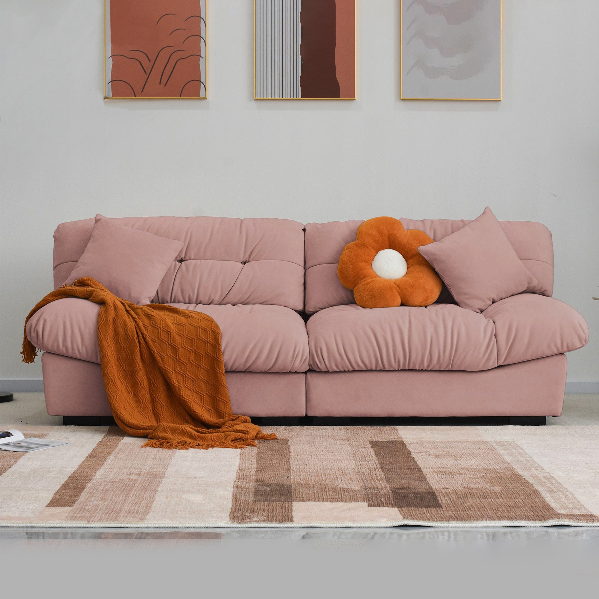 Crenus - Soffice Microfiber Suede Pet-friendly Sofa
