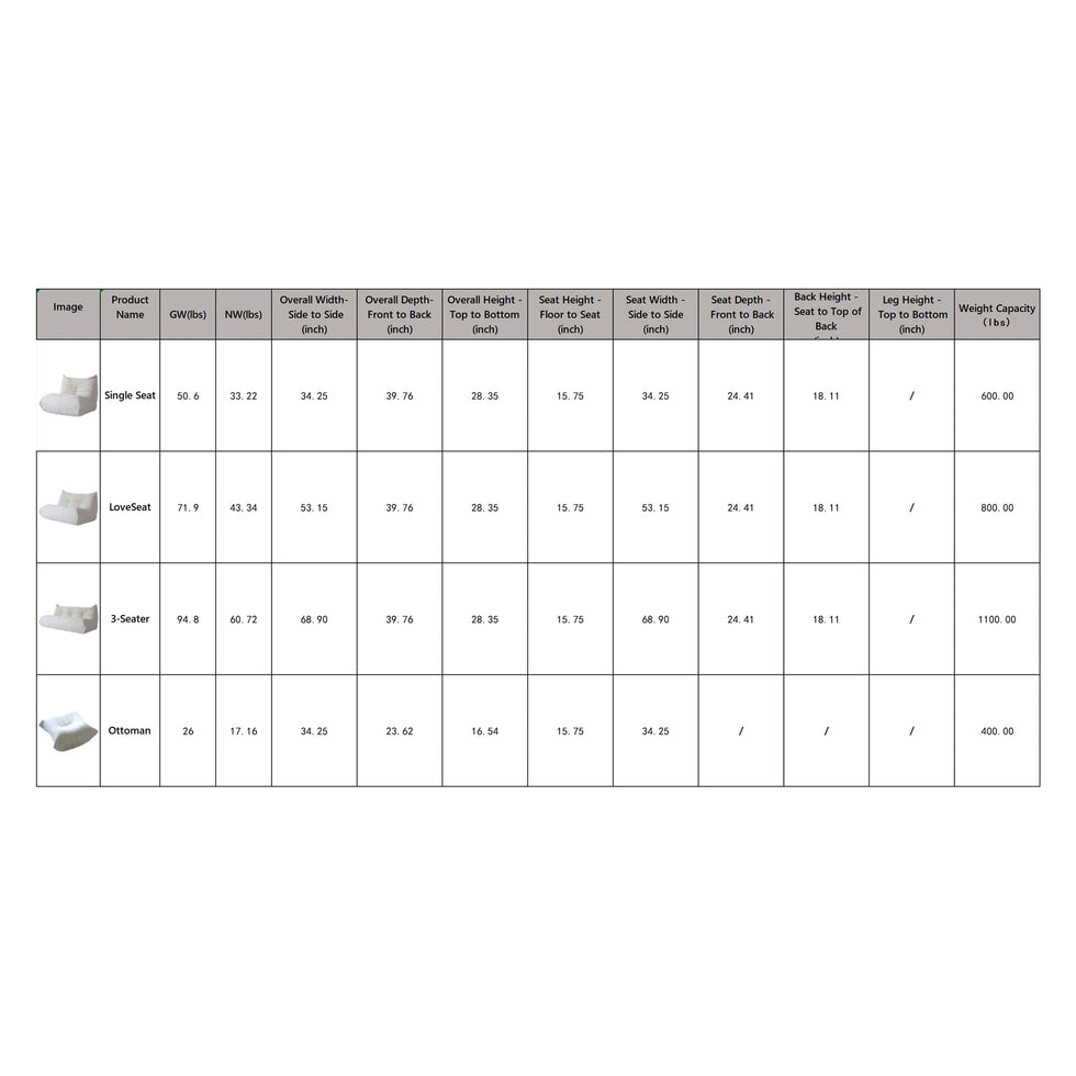 Crenus - 34.25" Caterpillar Sofa Chair
