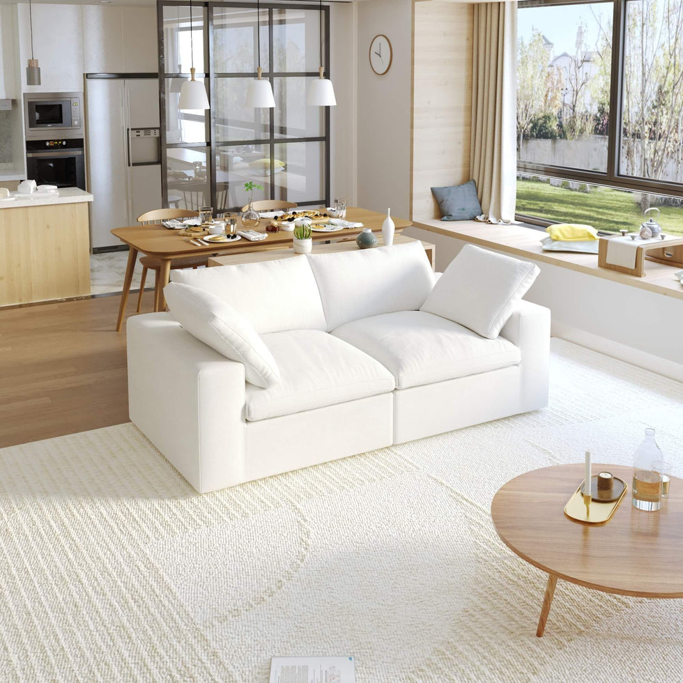Crenus - Cloud 80.3" Modular Sofa-LoveSeat Removable Sofa Cover