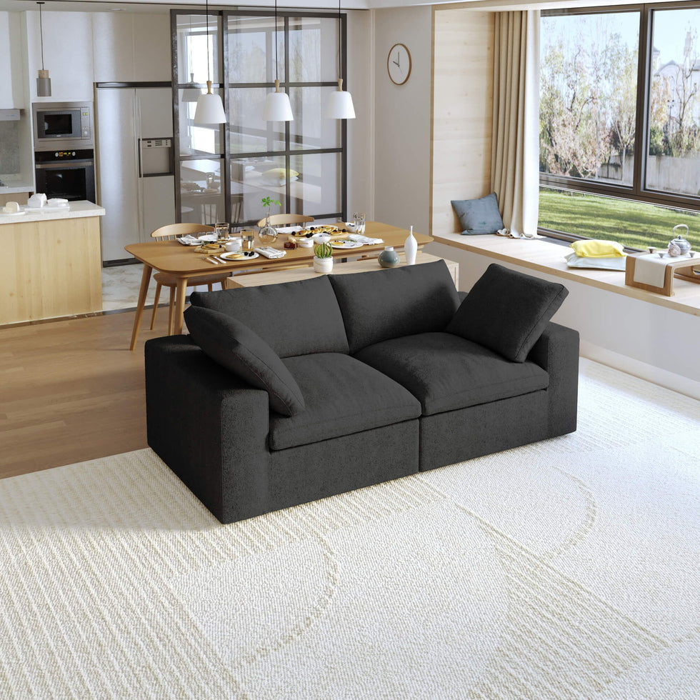 Crenus - Cloud 80.3" Modular Sofa-LoveSeat Removable Sofa Cover