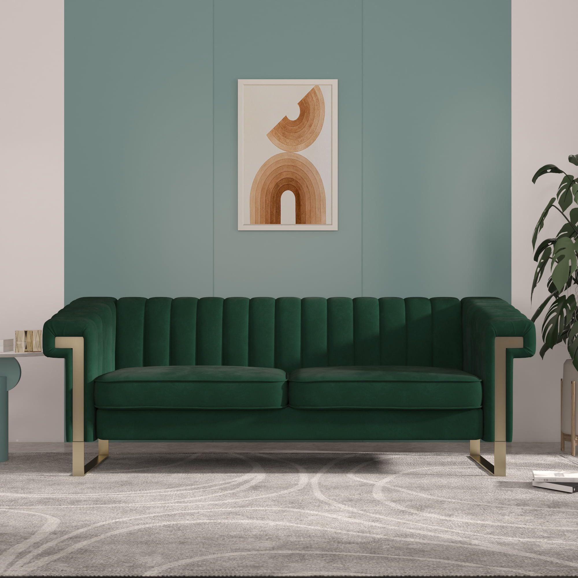 Crenus - Liliana Tufted Velvet Sofa