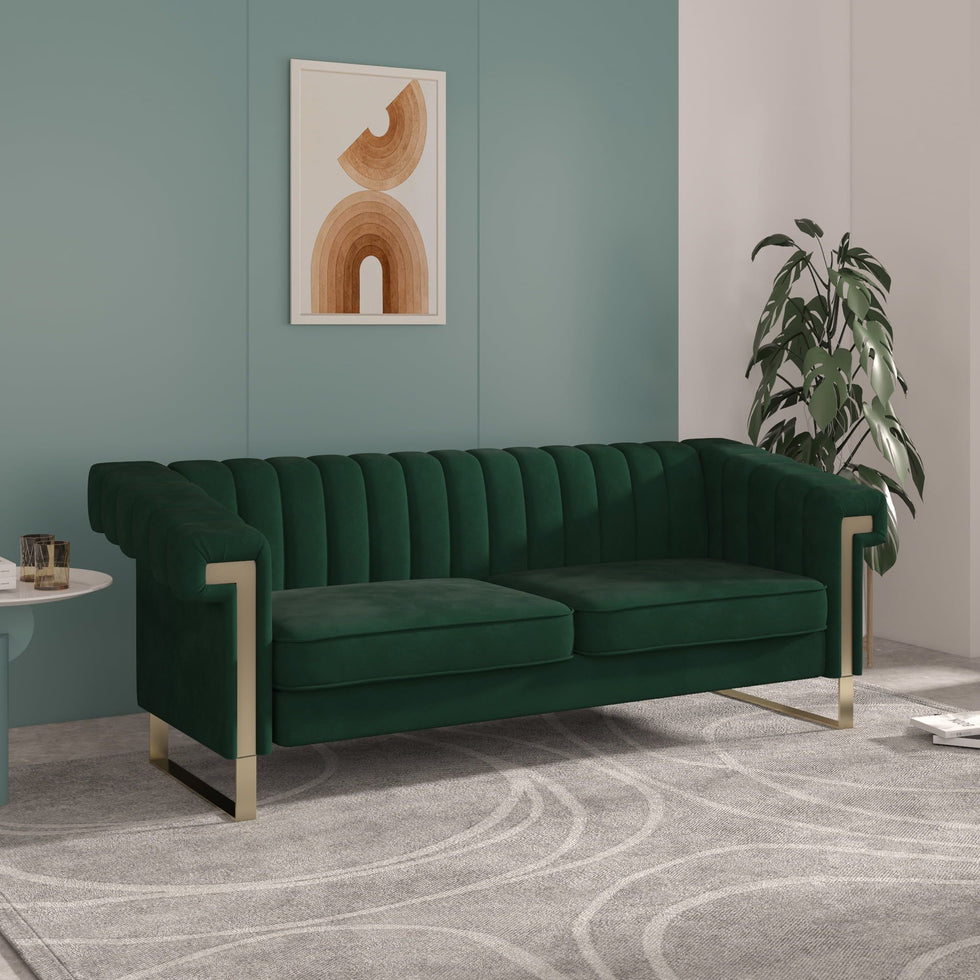 Crenus - Liliana Tufted Velvet Sofa