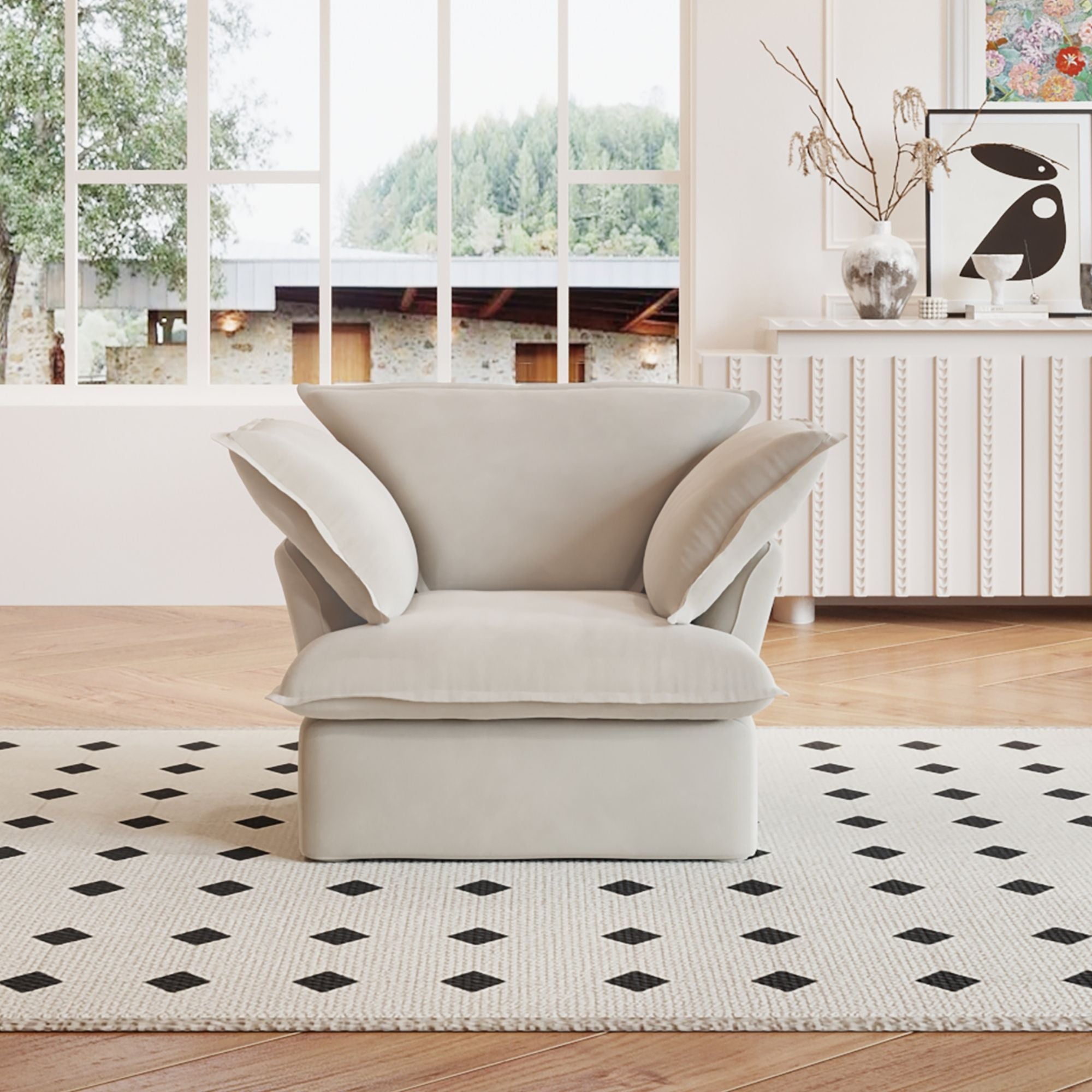 Crenus - Softspot 43.3" Single Seat Sofa Cover