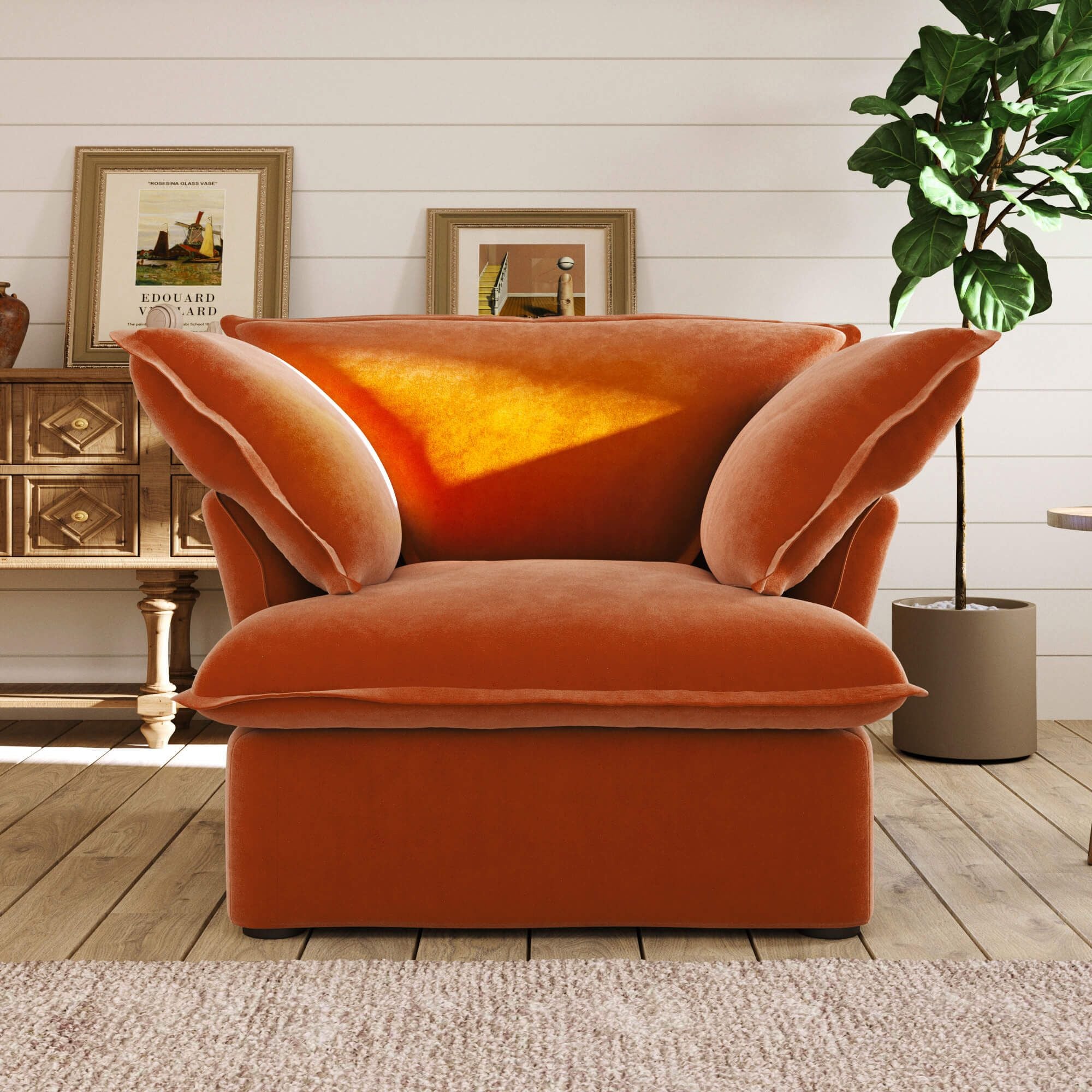 Crenus - Softspot 43.3" Single Seat Sofa Cover