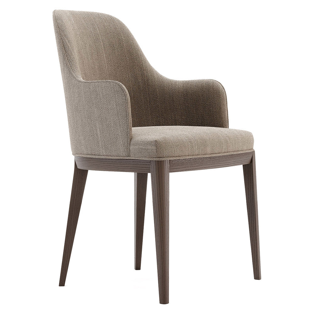 Domkapa - Anna Chair with Armrest Wooden Baseboard