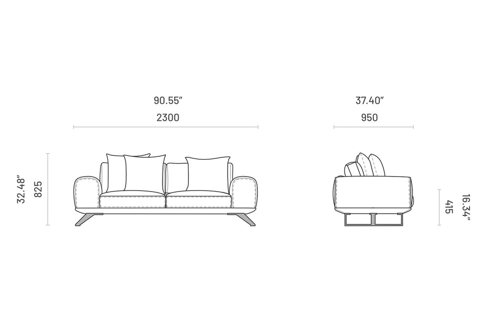 Domkapa - Aniston 3 Seats Sofa