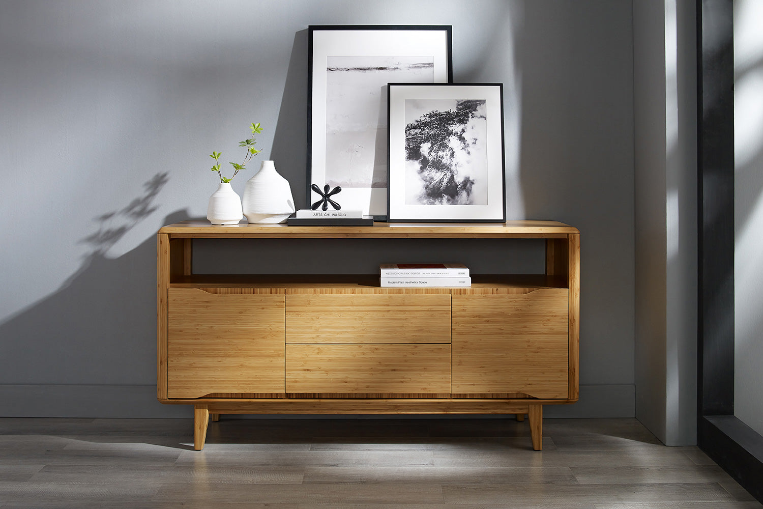 Greenington - Currant Media Unit in Caramelized, Bamboo