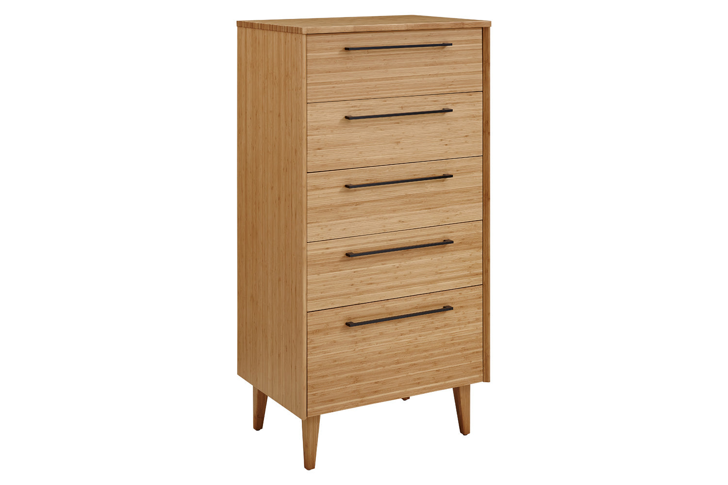 Greenington - Sienna Five Drawer High Chest in Caramelized, Bamboo