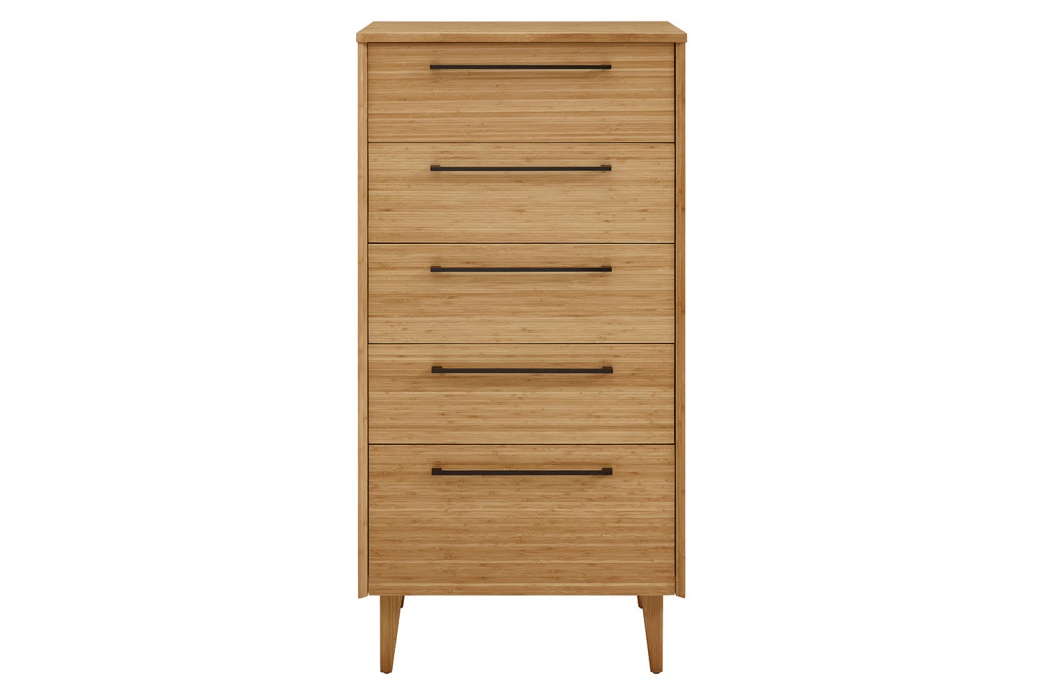 Greenington - Sienna Five Drawer High Chest in Caramelized, Bamboo