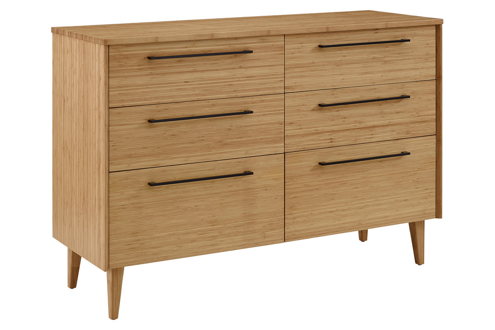 Greenington - Sienna Six Drawer Double Dresser in Caramelized, Bamboo
