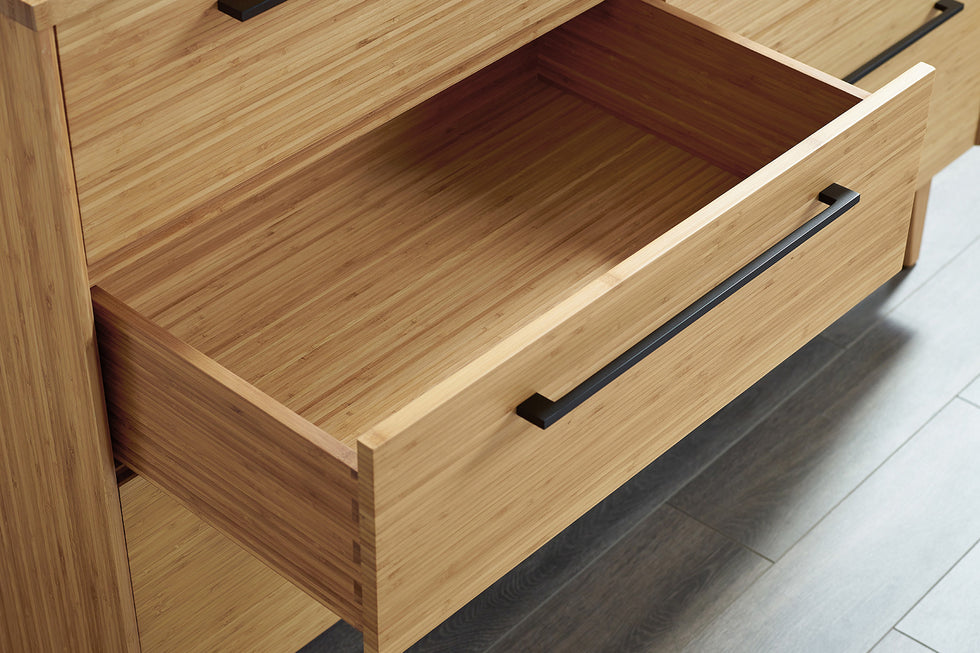 Greenington - Sienna Six Drawer Double Dresser in Caramelized, Bamboo