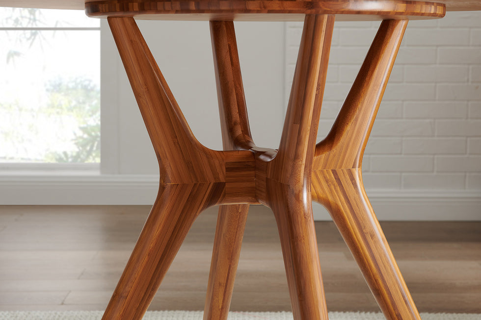 Greenington Sitka 36" Round Dining Table - Amber, Bamboo