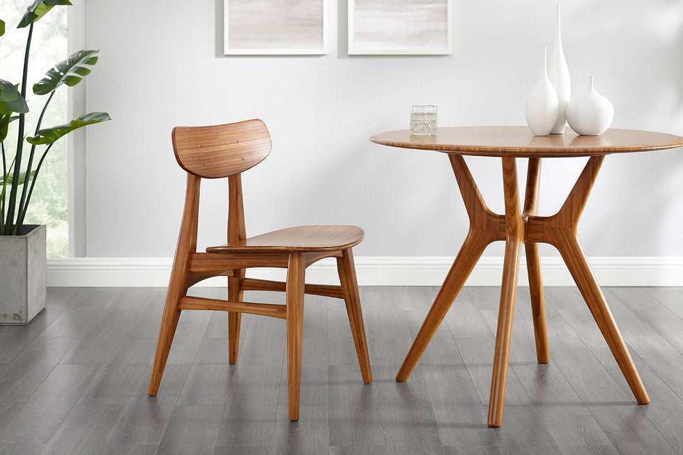 Greenington Sitka 36" Round Dining Table - Amber, Bamboo