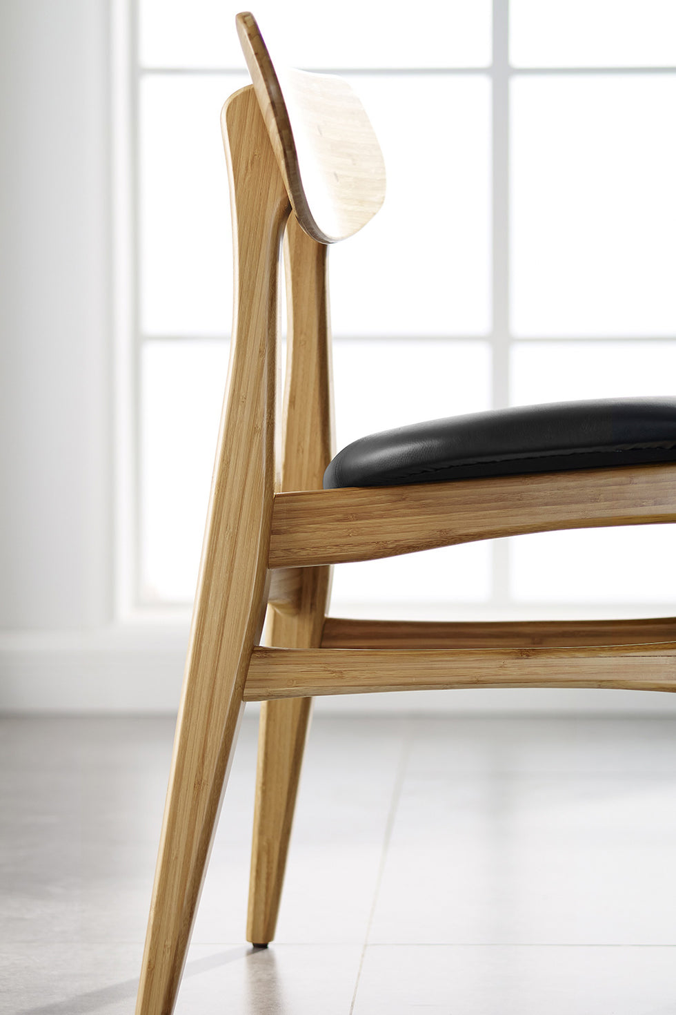 Greenington - Cassia Dining Chair With Leather Seat Set of 2 in Caramelized, Bamboo