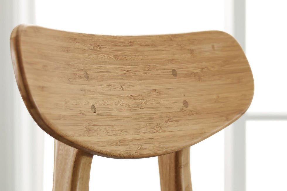 Greenington - Cassia Dining Chair With Leather Seat Set of 2 in Caramelized, Bamboo